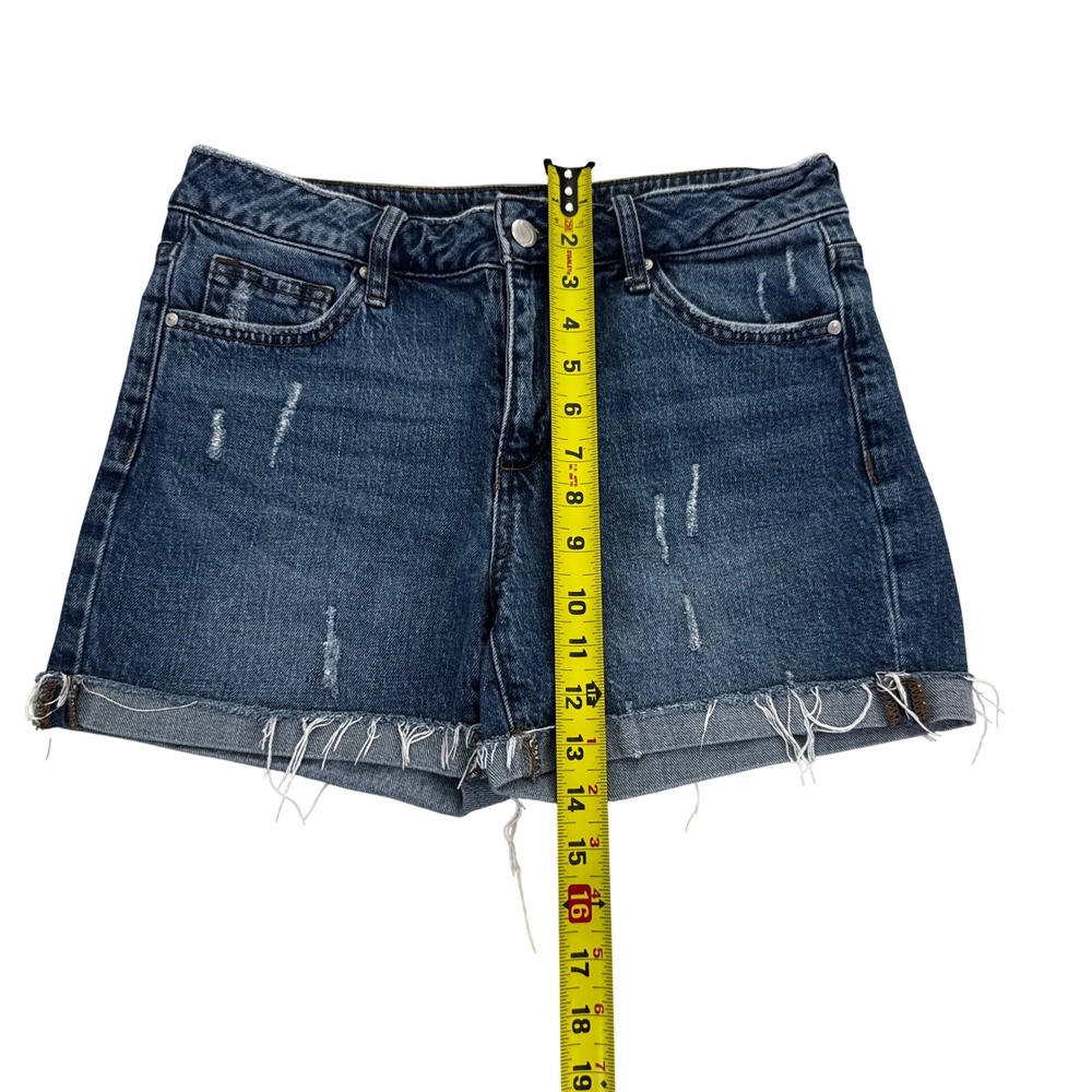 JOE'S JEANS Distressed Cuffed Raw Hem Denim Shorts Size 27 - Picture 6 of 6